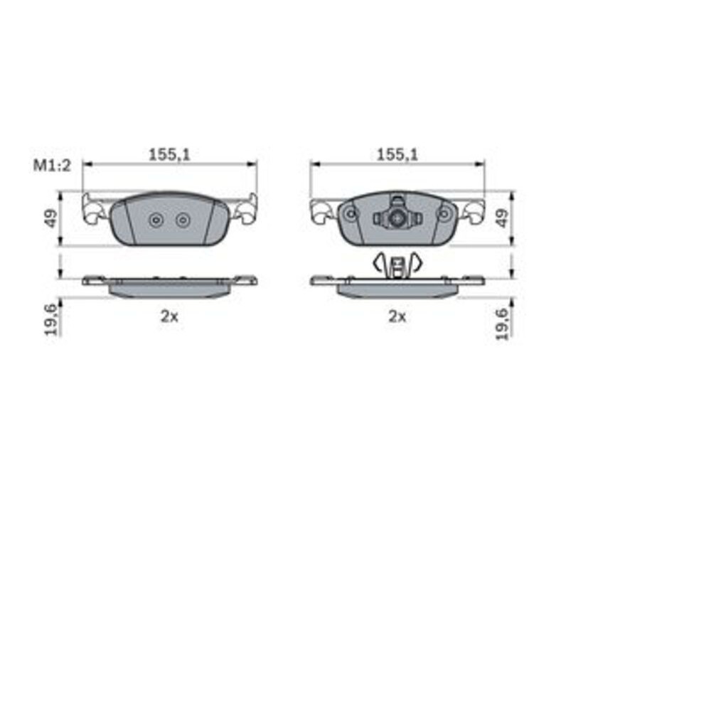 Image for Bosch Brake lining BP2055