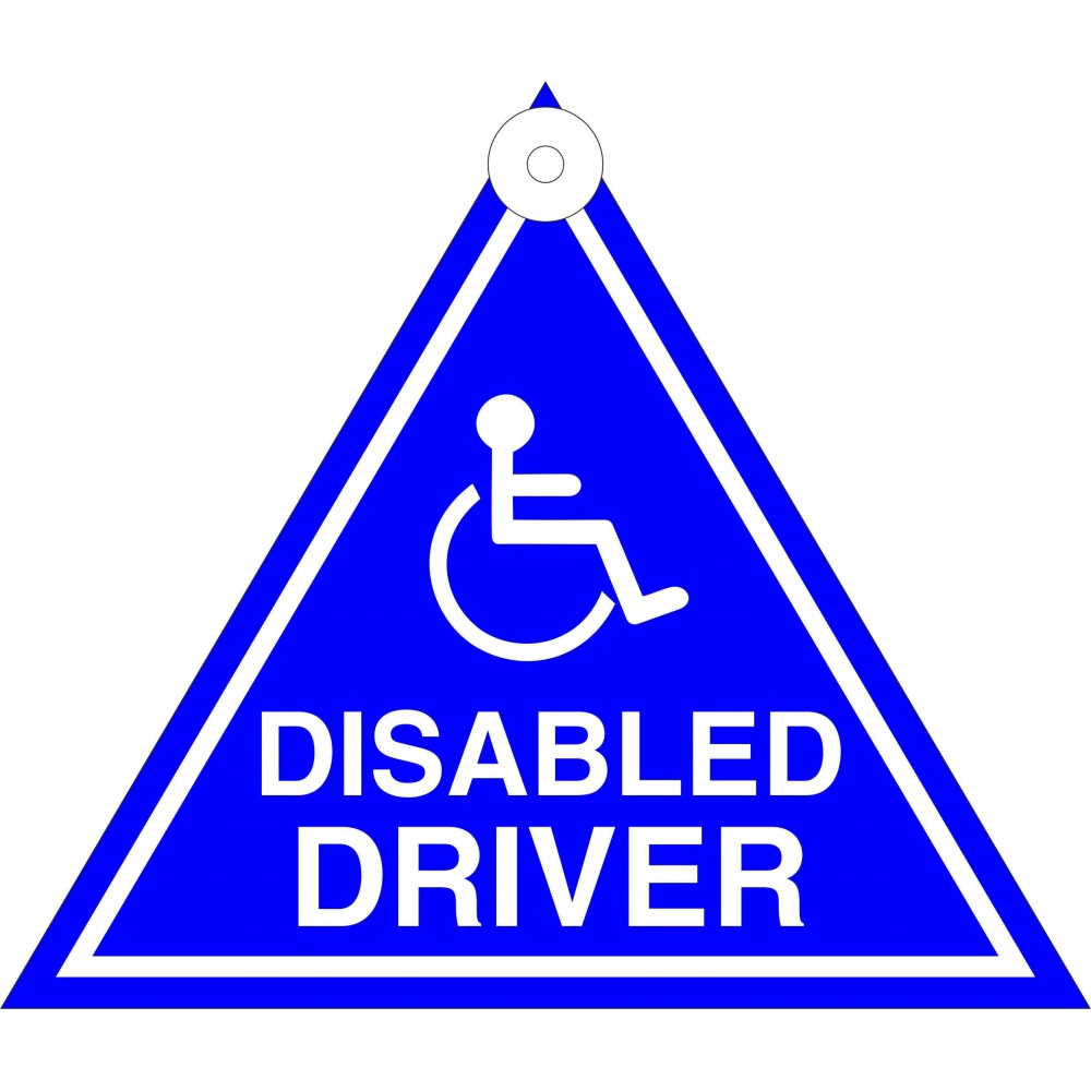 Image for Castle TS01 Disabled Driver Triangle Hanging Sign