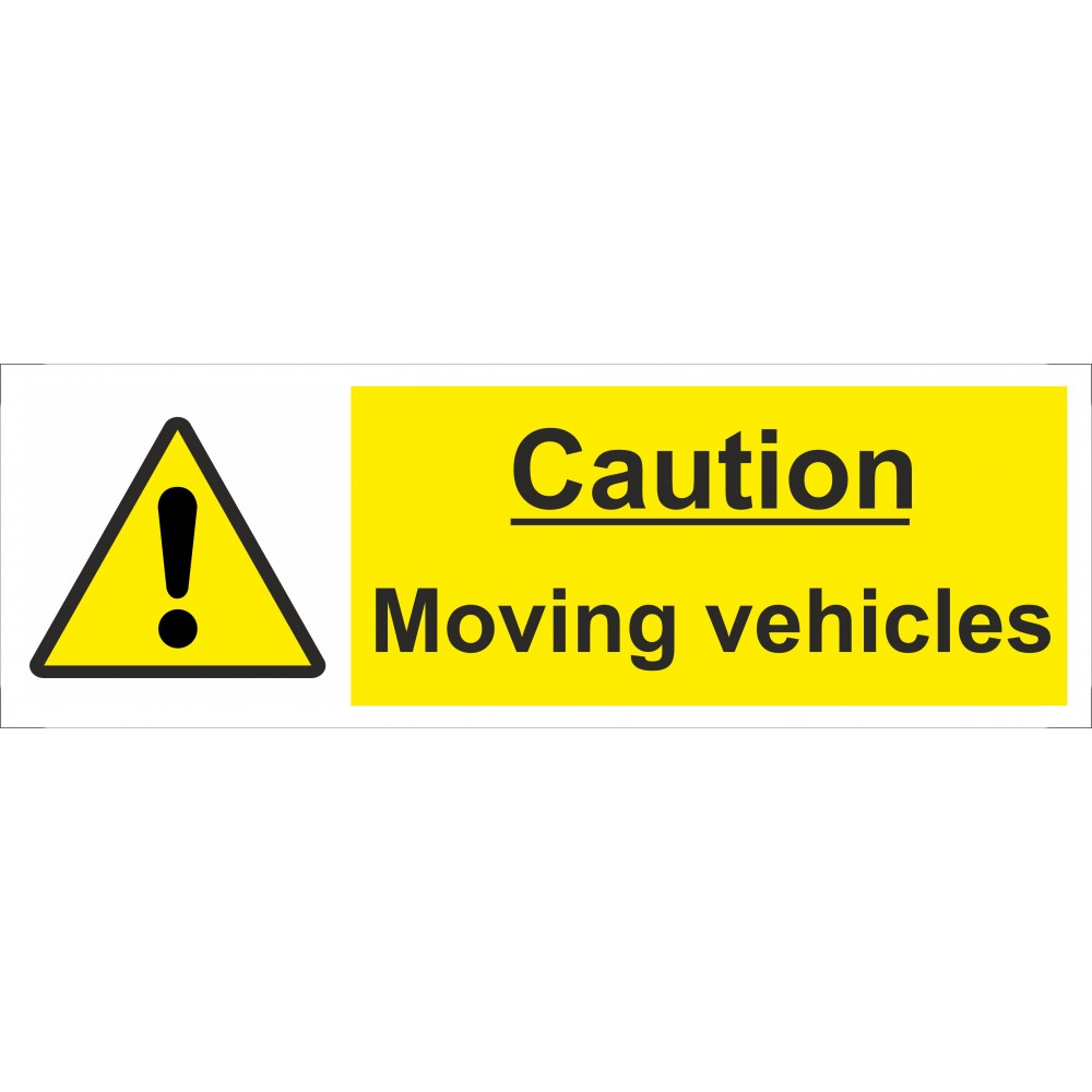 Image for Castle SS022SA Hazard Sign Moving Vehicles Safety Sign
