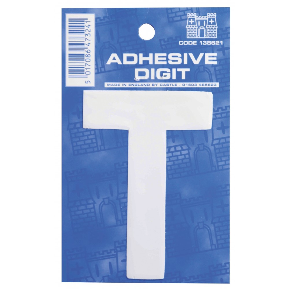 Image for Castle WT T Self Adhesive Digits White 3inc