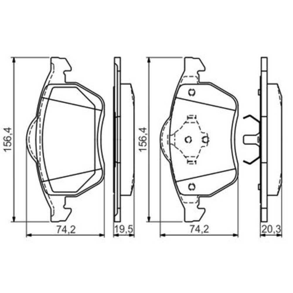 Image for Bosch Brake lining BP1298