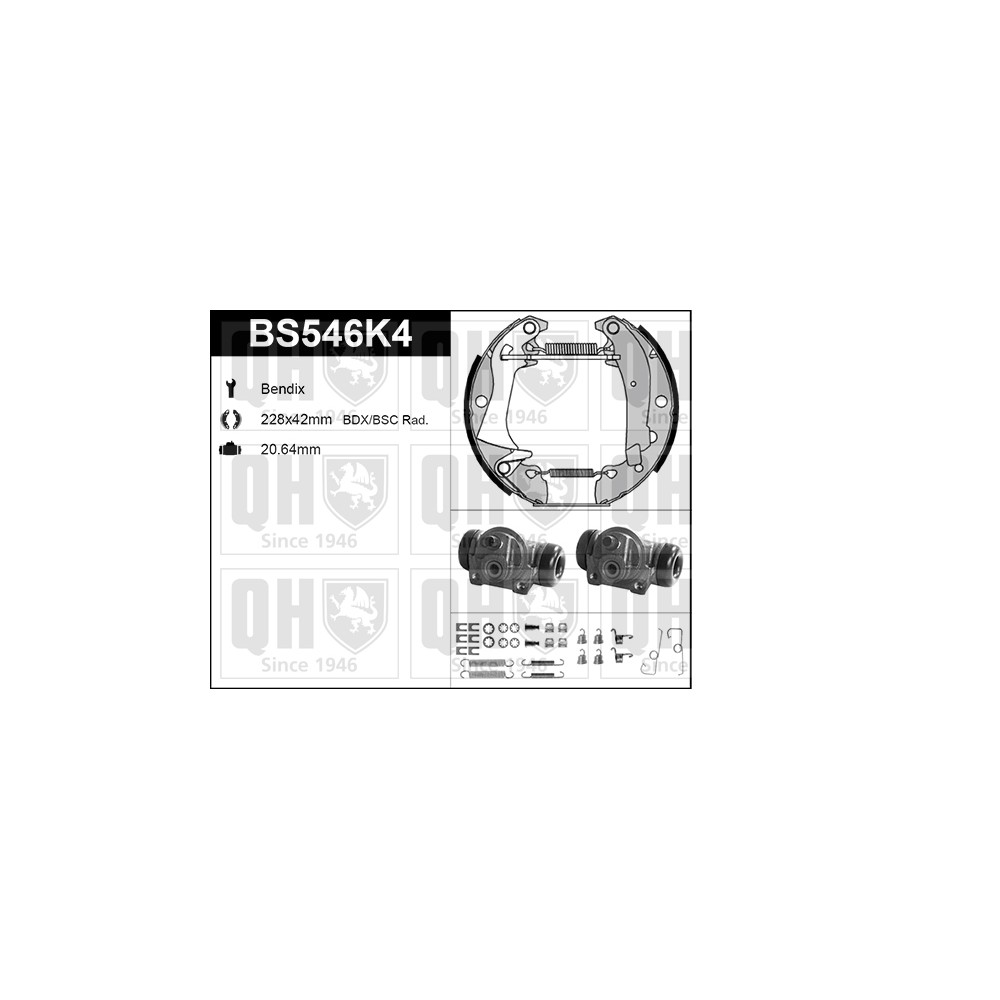 Image for QH BS546K4 Brake Shoe Kit