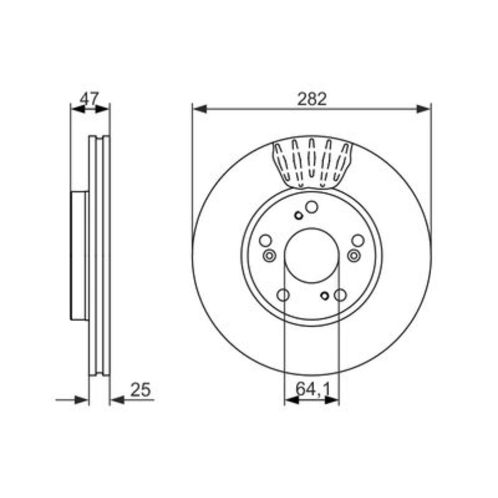 Image for Bosch Brake disc BD1523