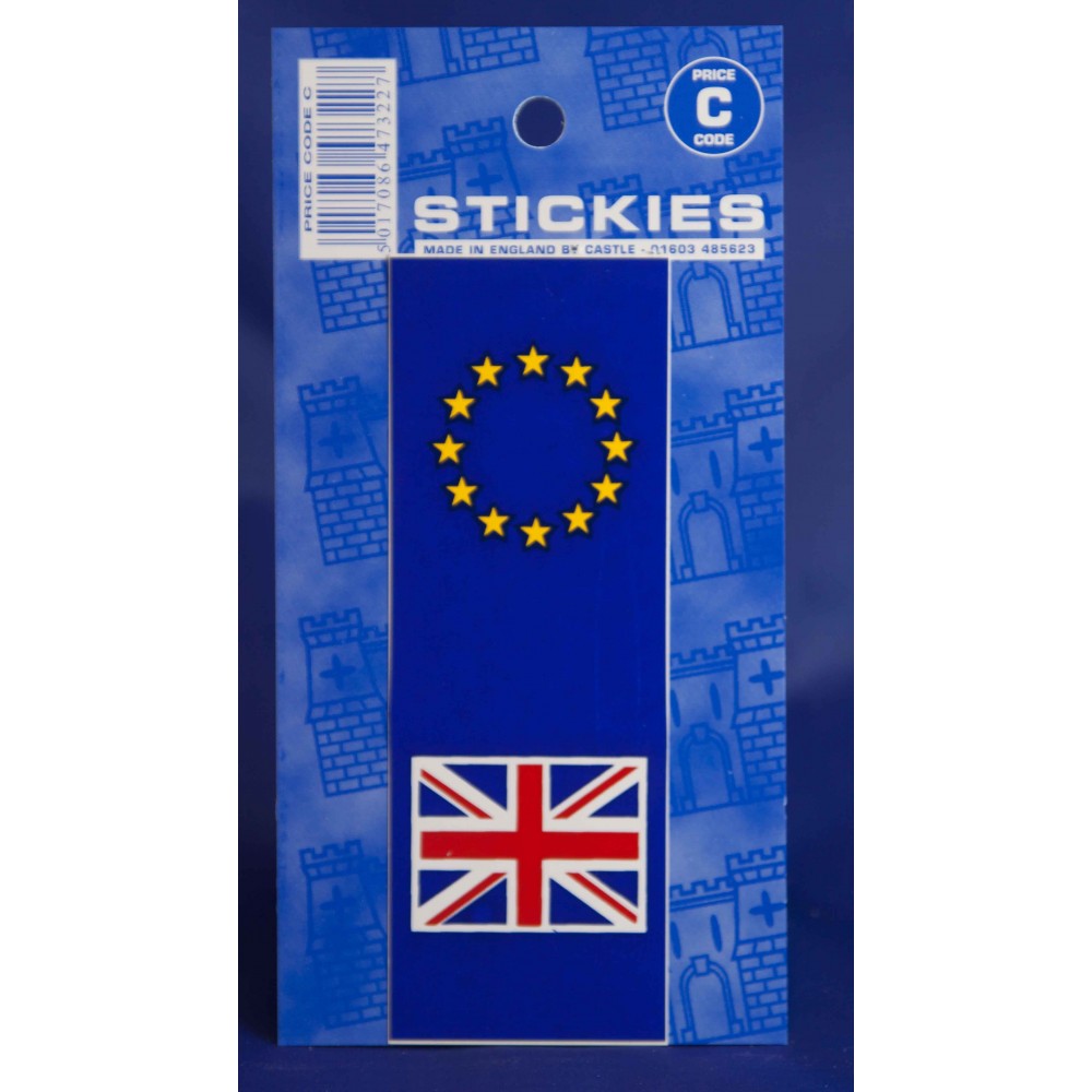 Image for Castle V384 Europlate Union Jack C Code Stickers