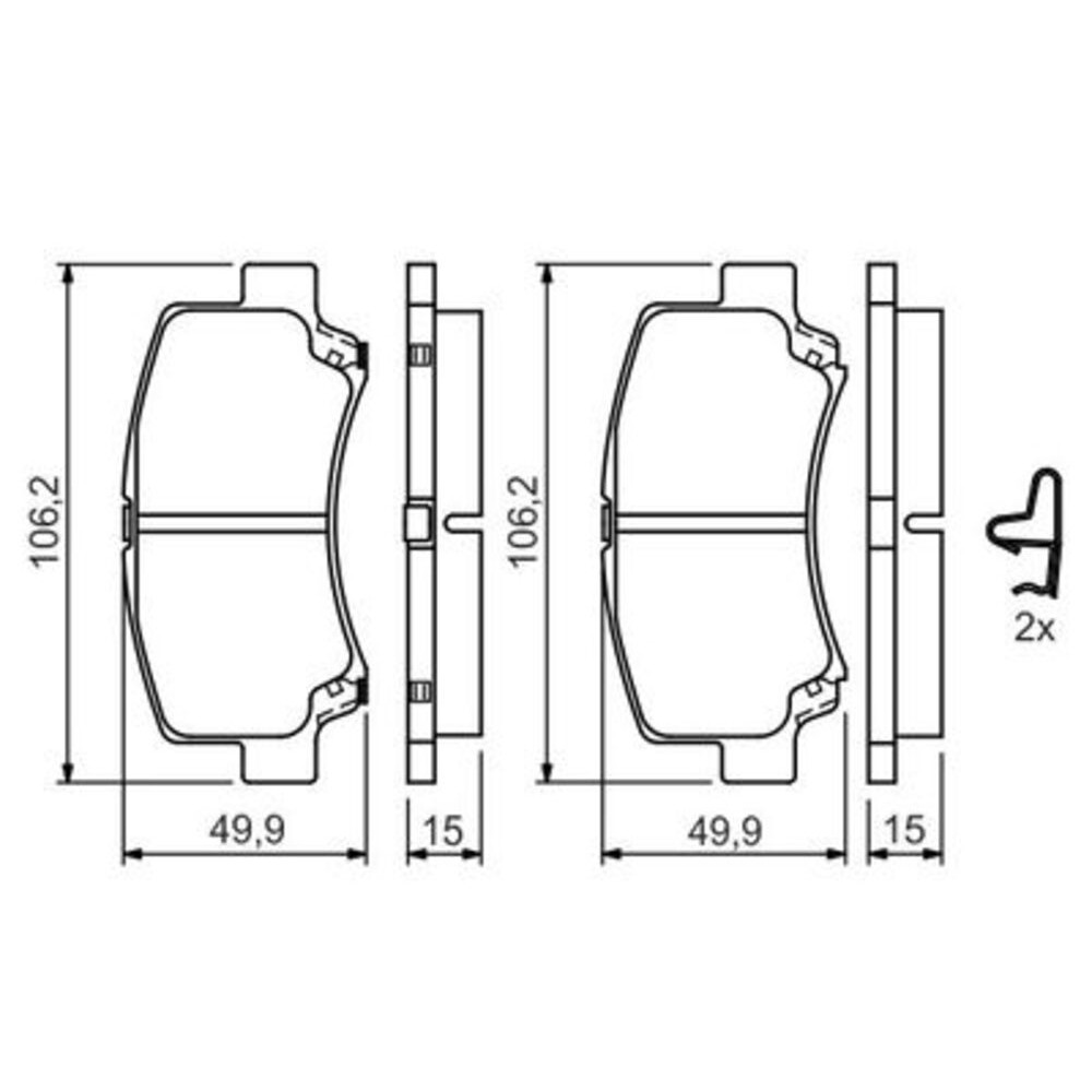 Image for Bosch Brake lining BP349