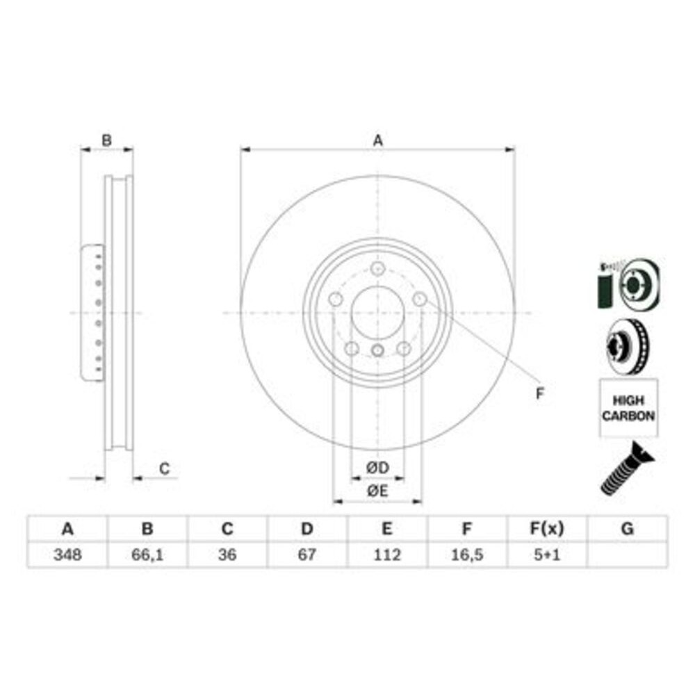 Image for Bosch Brake disc BD2804