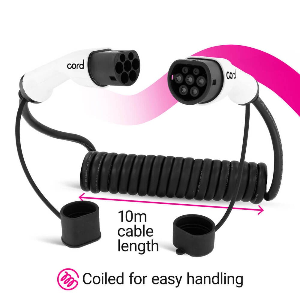 Image for Cord Coiled Charging Cable 10m 380V 32A 22KW