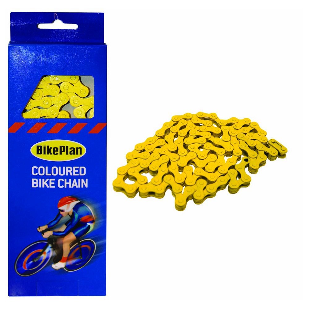yellow bmx chain