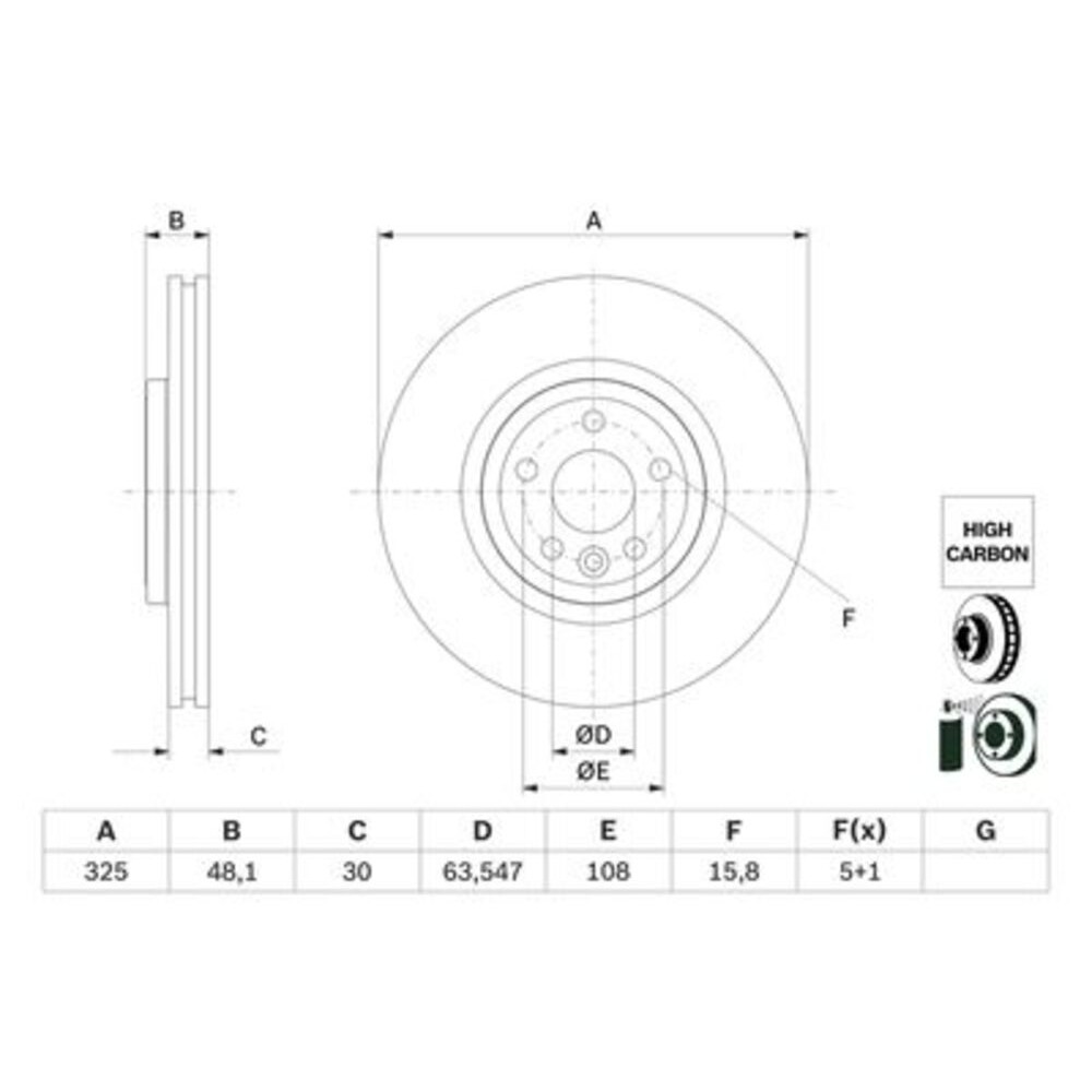 Image for Bosch Brake disc BD2876