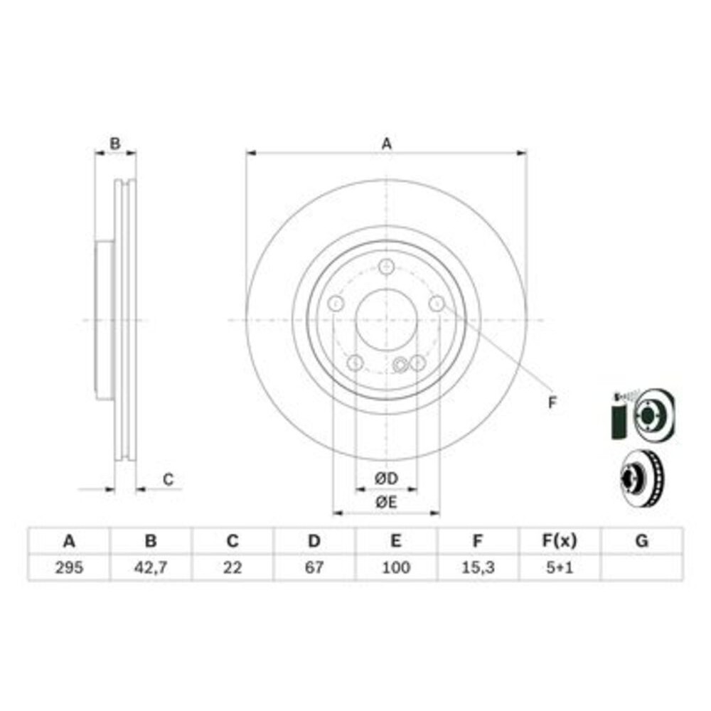 Image for Bosch Brake disc BD2820