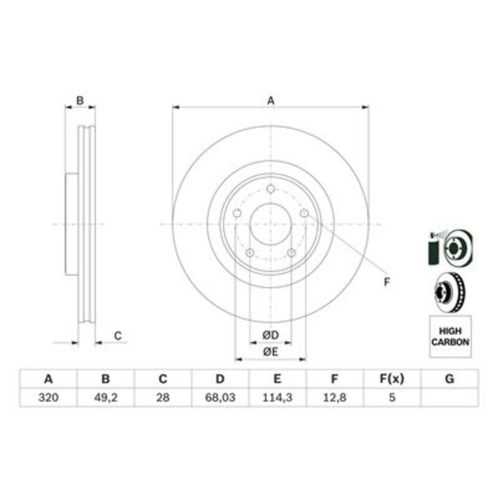 Image for Bosch Brake disc BD2778