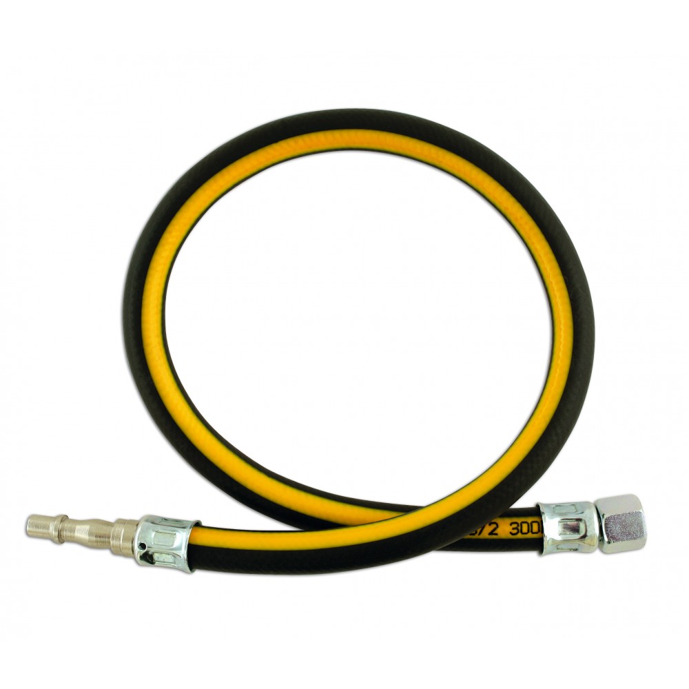 Image for Connect 33042 3/8in. ID Air Line Whip Hose C/w Fittings 0.6m