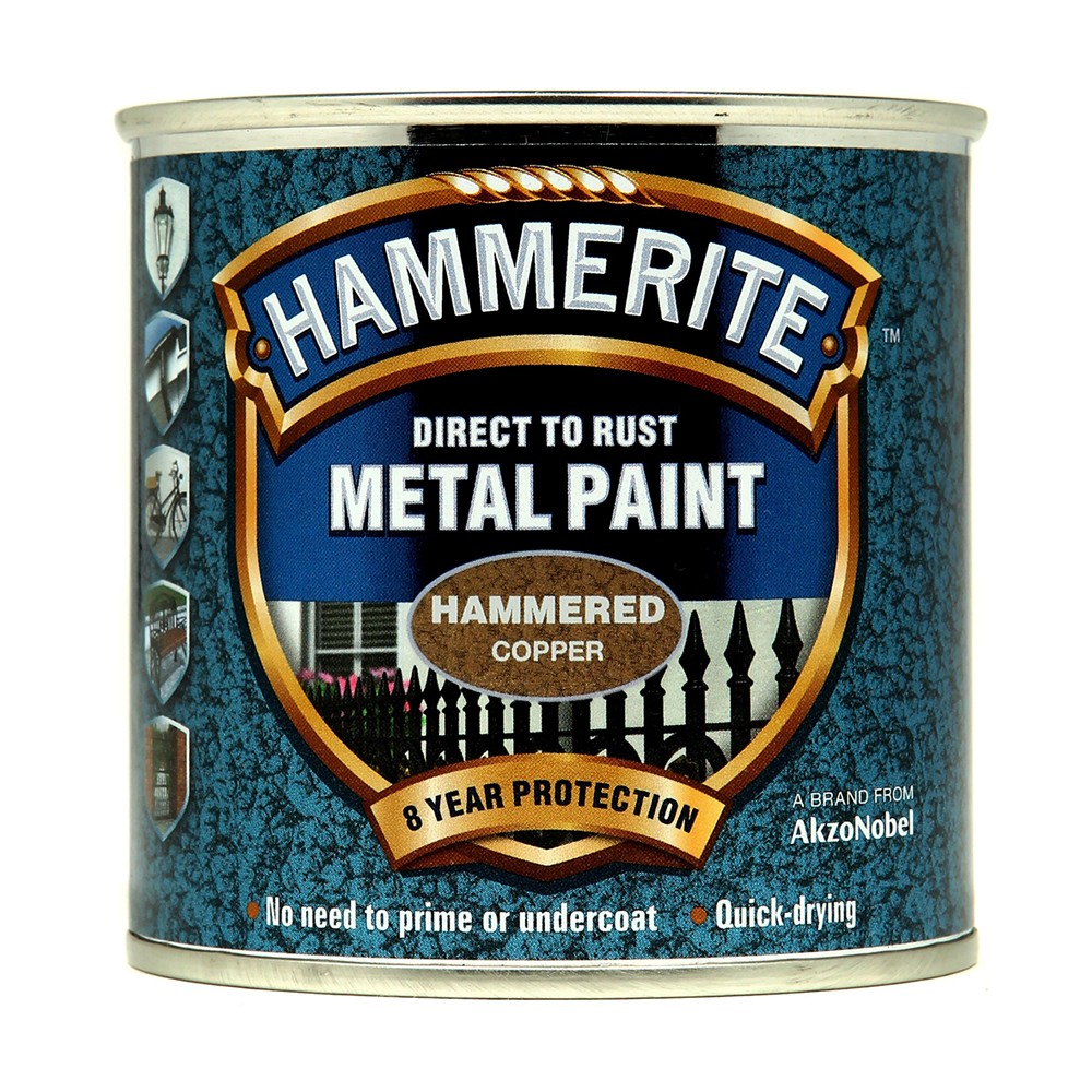 Image for Hammerite 017 Hammered Metal Paint Copper 250ml