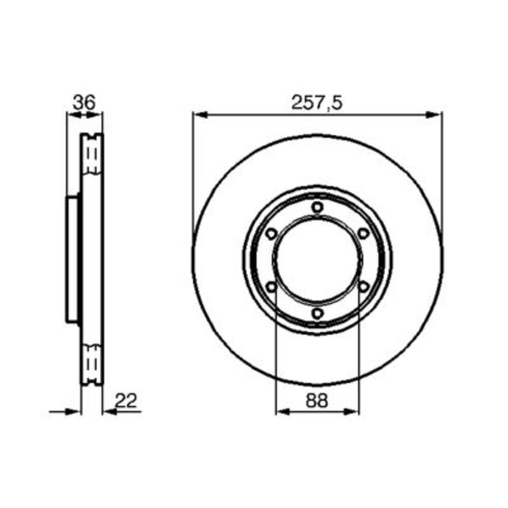 Image for Bosch Brake disc BD516