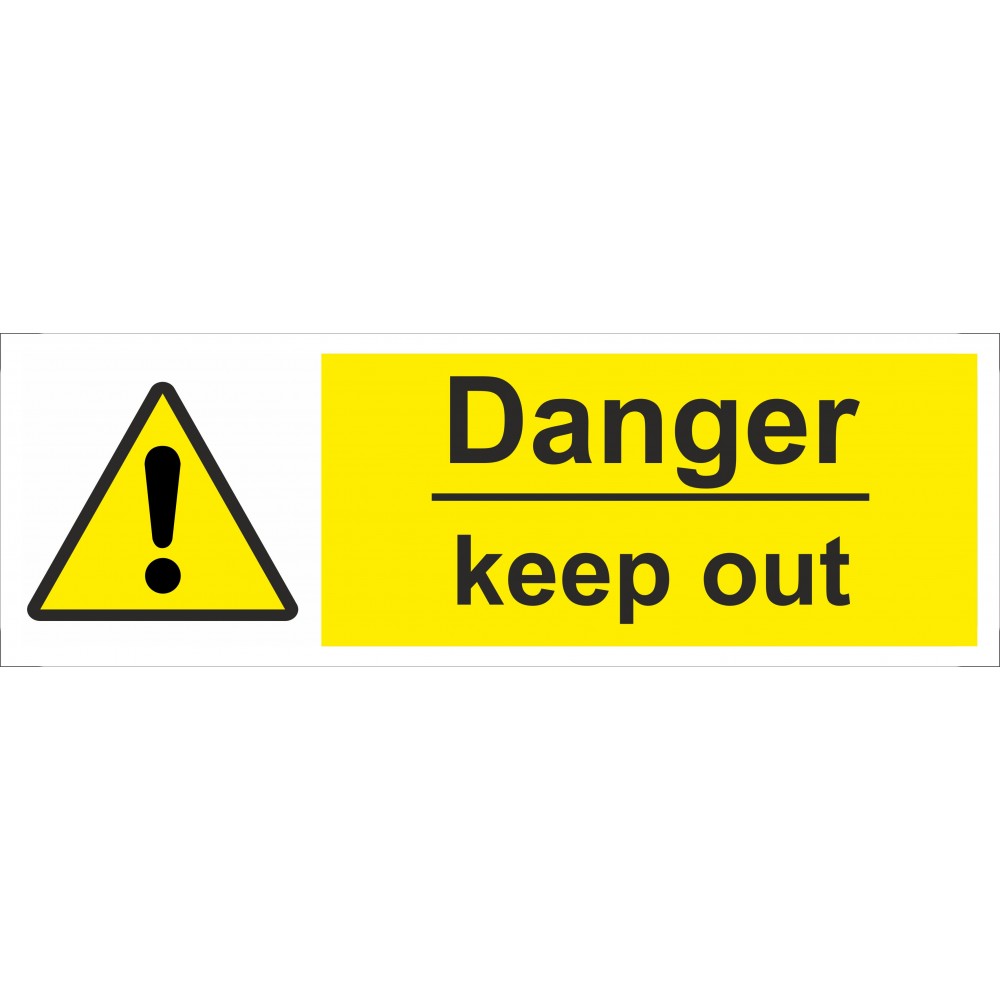 Image for Castle SS023SA Hazard Sign Danger Keep Out Safety Sign