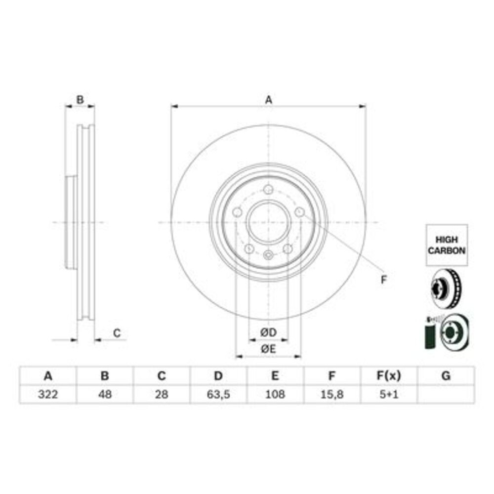 Image for Bosch Brake disc BD2835