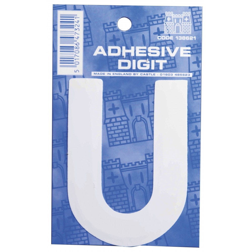 Image for Castle WU U Self Adhesive Digits White 3inc