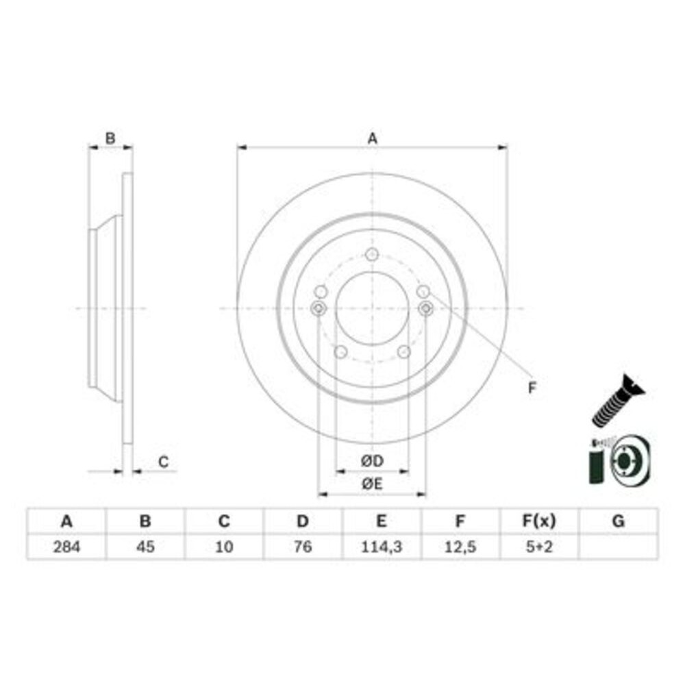 Image for Bosch Brake disc BD2872