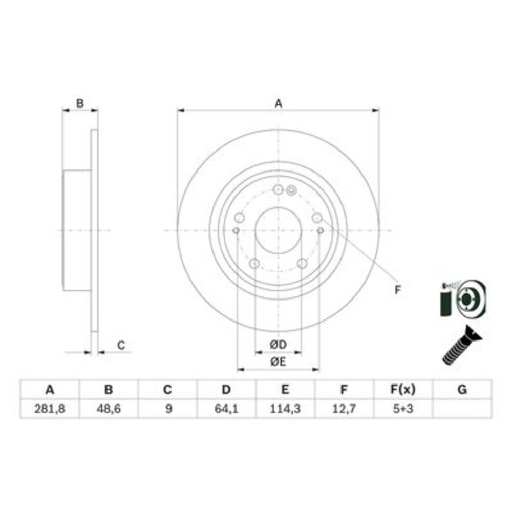 Image for Bosch Brake disc BD2821