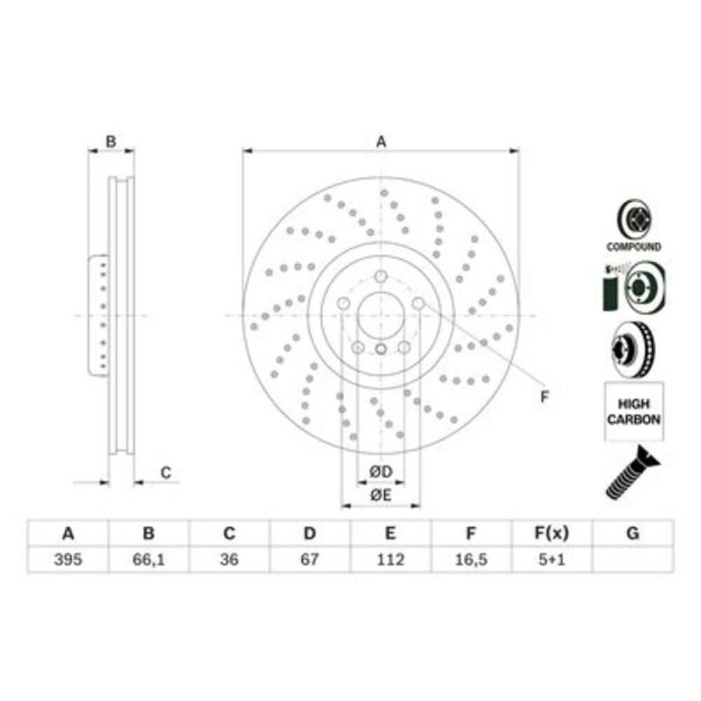 Image for Bosch Brake disc BD2800