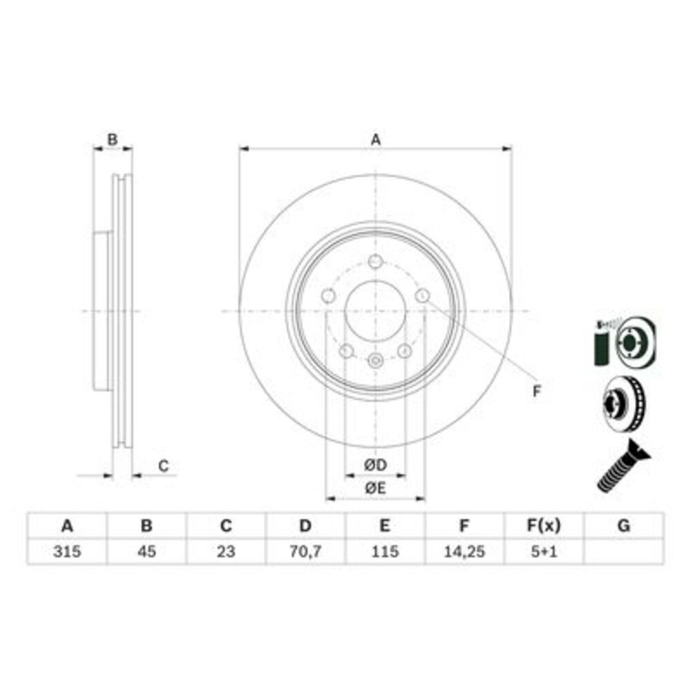 Image for Bosch Brake disc BD2830