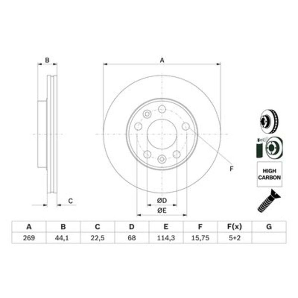 Image for Bosch Brake disc BD2810