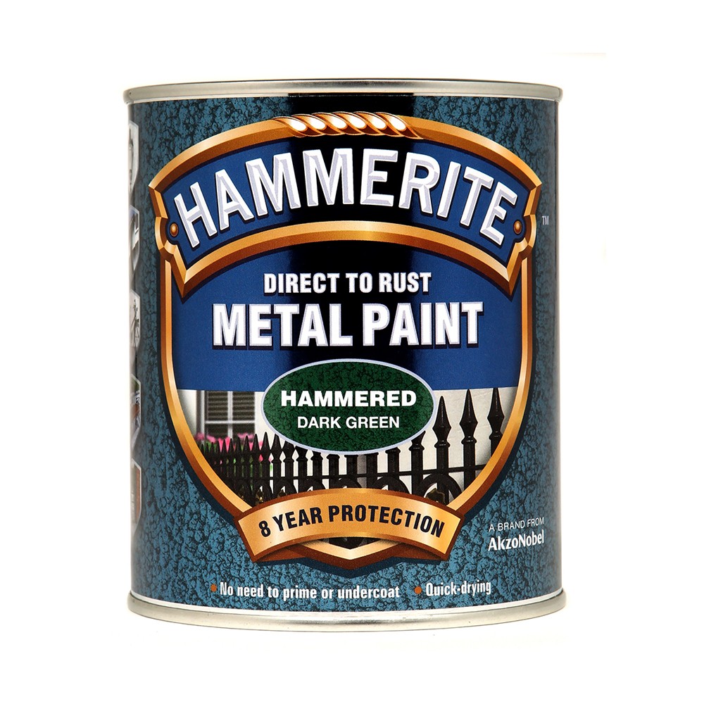 Image for Hammerite Metal Paint Hammered Dark Green 750ml