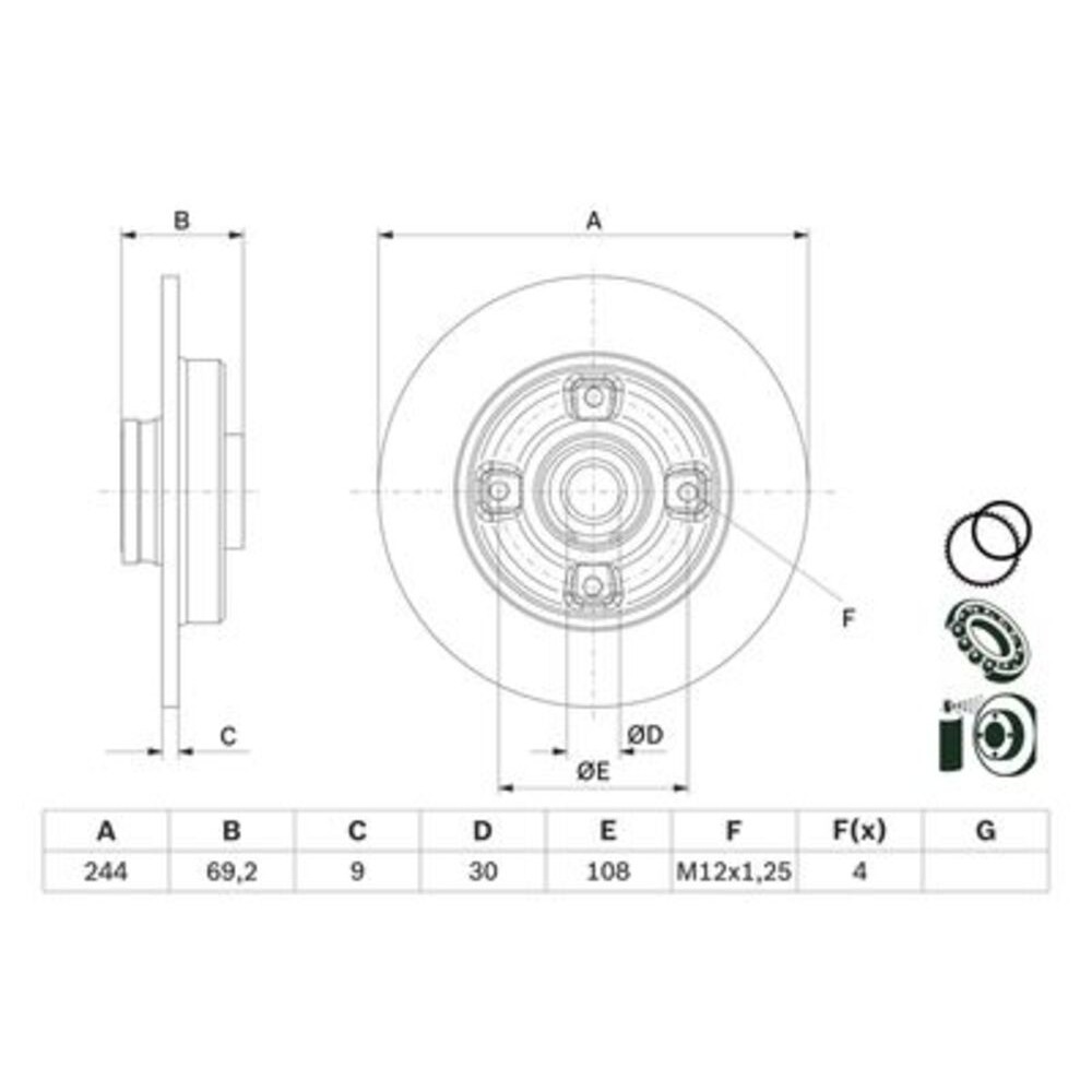 Image for Bosch Brake disc BD2819