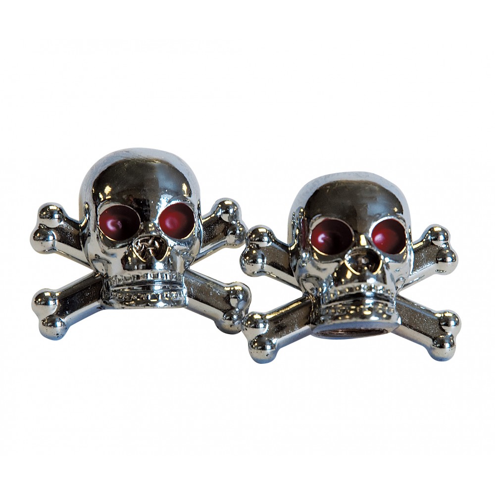 Image for Weldtite 5045 Skull & Crossbones Valve Caps (2)